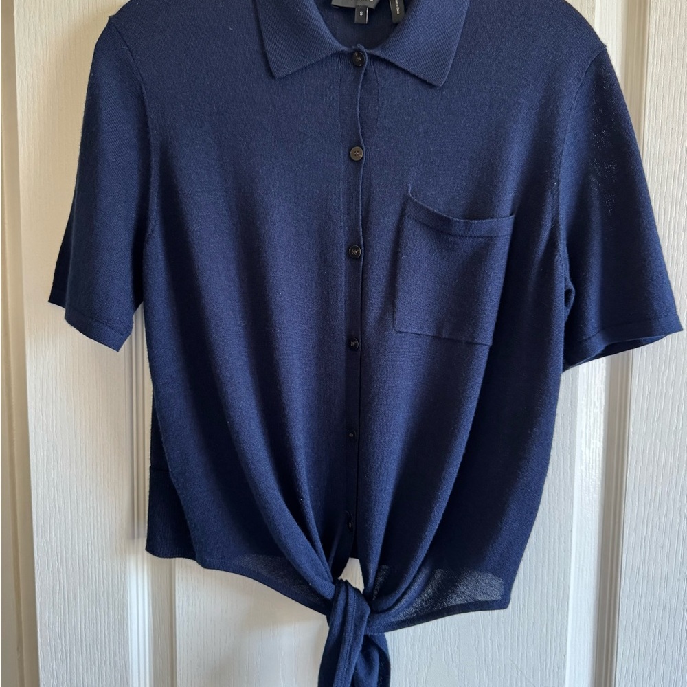 Theory Blue Casual Button Down Shirt